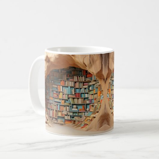 Mug with book design koffiemok (Voorkant links)