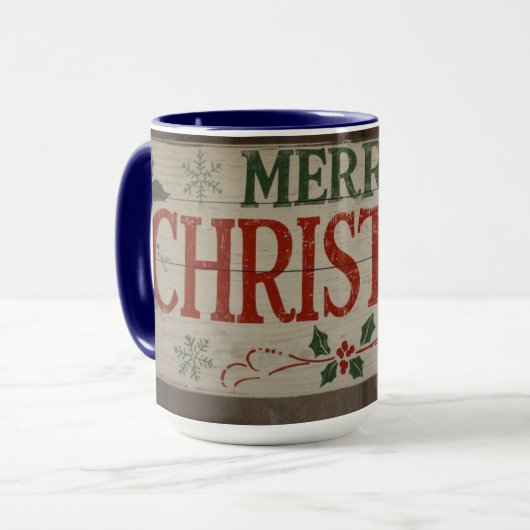mug with christman writing mok (Voorkant links)