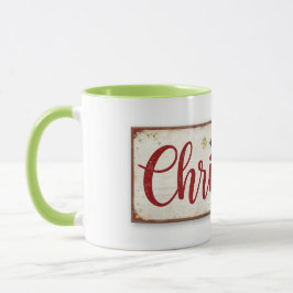 mug with christman writing mok