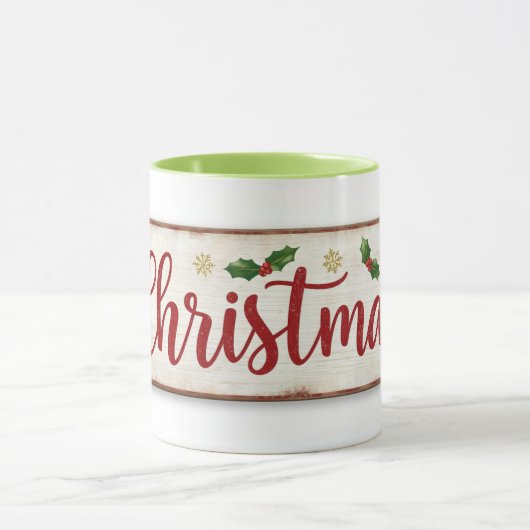 mug with christman writing mok (Midden)