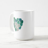 Mug with coastal theme sea glass koffiemok (Voorkant links)