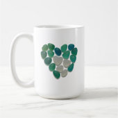 Mug with coastal theme sea glass koffiemok (Links)