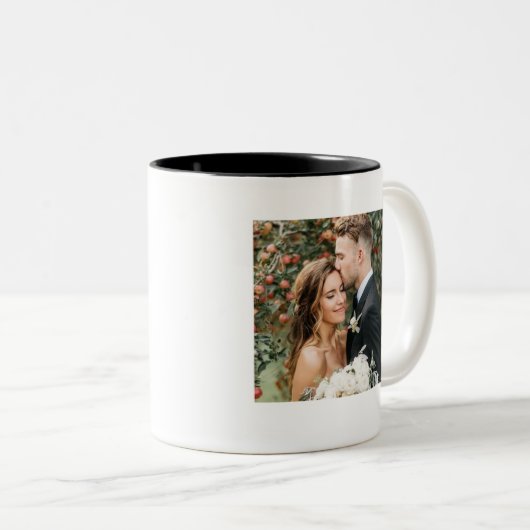 Mug with Customizable Photo Tweekleurige Koffiemok (Voorkant rechts)