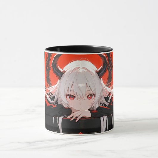 Mug with demonic anime girl mok (Midden)
