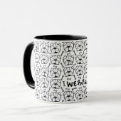 Mug with english bulldog pattern mok (Voorkant links)