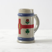 Mug with Flag of Montreal, Canada Bierpul (Voorkant rechts)
