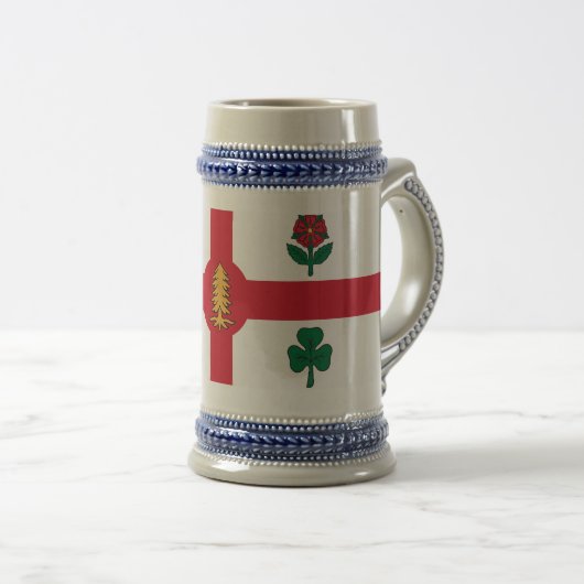 Mug with Flag of Montreal, Canada Bierpul (Voorkant rechts)