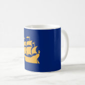 Mug with Flag of Quebec City, Canada Koffiemok (Voorkant rechts)