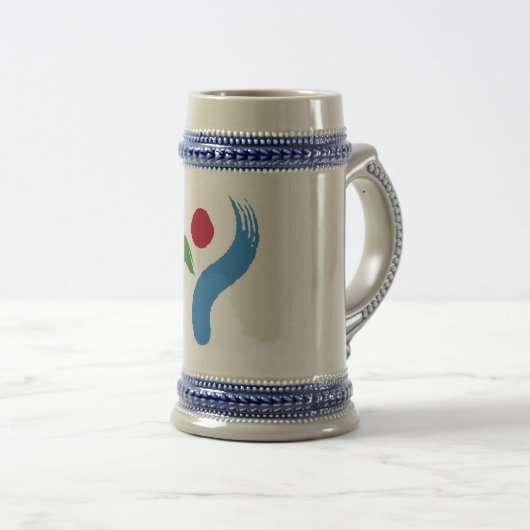 Mug with Flag of Seoul, South Korea Bierpul (Voorkant rechts)