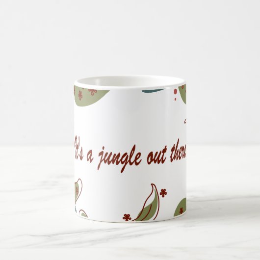 Mug with 'It's a jungle out there' design Koffiemok (Center)