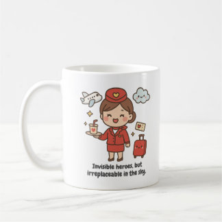 Mug with kawaii stewardess  koffiemok