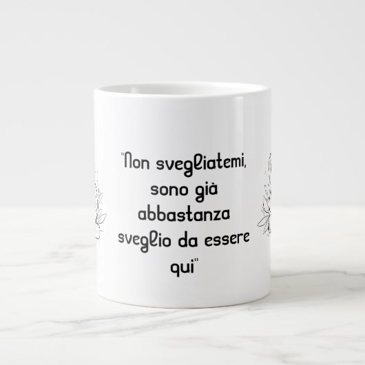 Mug with Koala Design – Funny Italian Phrase Grote Koffiekop (Voorkant)