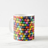 Mug with multi-colored crayon pattern koffiemok (Voorkant links)