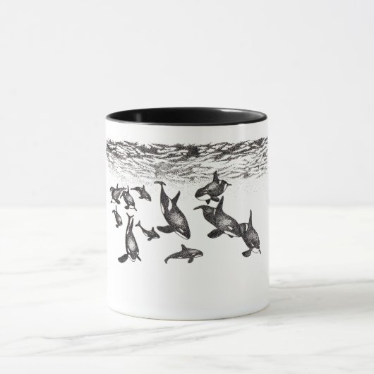 Mug with origineel Orca design Mok (Midden)