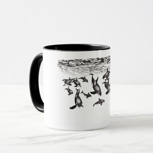 Mug with origineel Orca design Mok (Voorkant links)