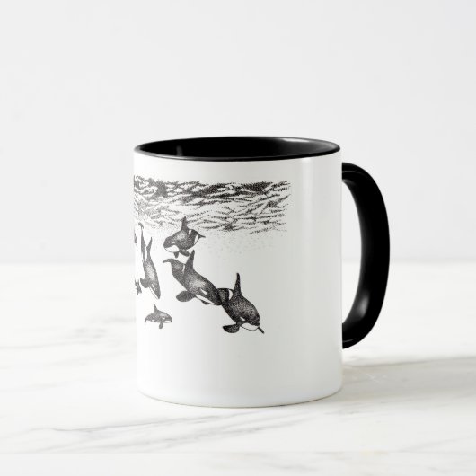 Mug with origineel Orca design Mok (Voorkant rechts)