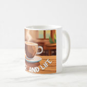 Mug with personalized photo (Coffee and life) Koffiemok (Voorkant rechts)