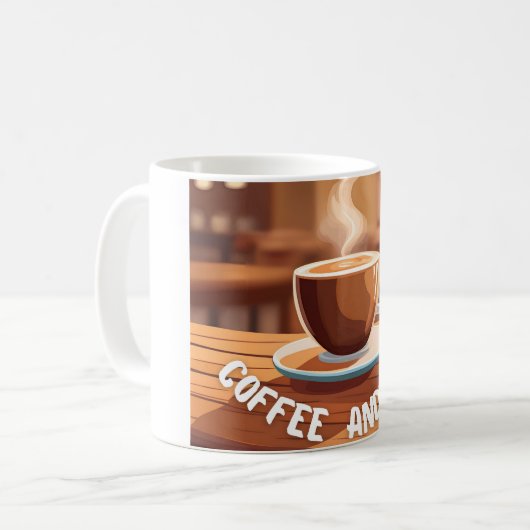 Mug with personalized photo (Coffee and life) Koffiemok (Voorkant links)