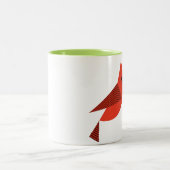mug with red cardinal bird gift tweekleurige koffiemok (Center)