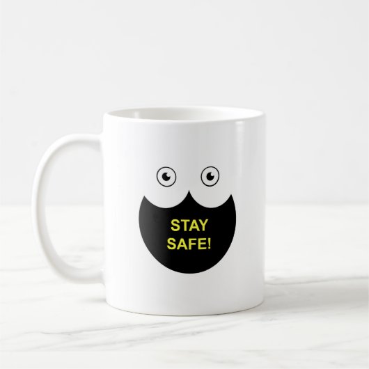 Mug with Stay Safe message Koffiemok (Links)