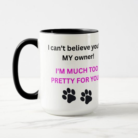 Mug with the Much Too Pretty Cat Mok (Links)