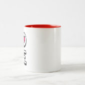 Mug with the word LOVE Tweekleurige Koffiemok (Center)