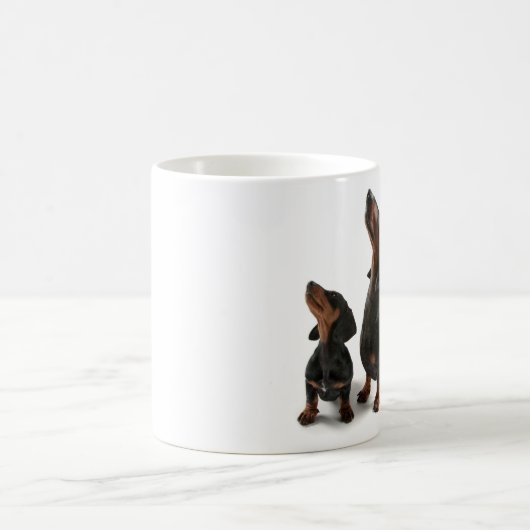 Mug with two dogs, dachshund koffiemok (Center)