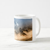 Mug, WOOD SCREEN, howling wolf, photo  Koffiemok (Voorkant rechts)