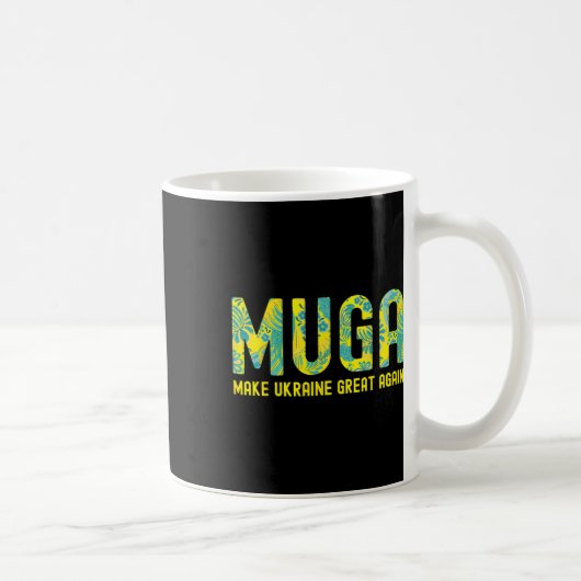 Muga Make Ukraine Great Again Support Funny Saying Koffiemok (Rechts)