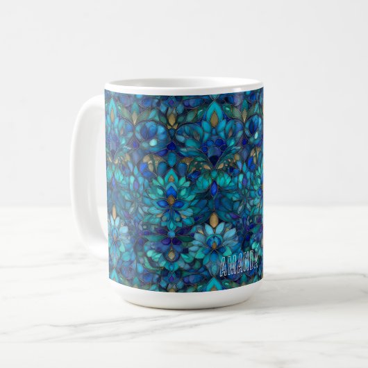 MugCustomizable Stained Glass Pattern  Koffiemok (Voorkant links)
