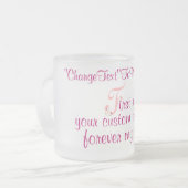 mugElegance_First Mijn aangepaste tekst Matglas Koffiemok (Voorkant links)