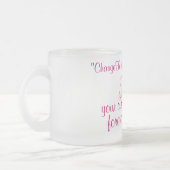 mugElegance_First Mijn aangepaste tekst Matglas Koffiemok (Links)