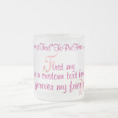 mugElegance_First Mijn aangepaste tekst Matglas Koffiemok (Center)