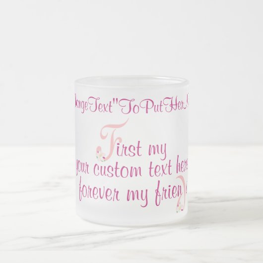 mugElegance_First Mijn aangepaste tekst Matglas Koffiemok (Center)