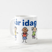 Mugg 5 år idag koffiemok (Voorkant links)