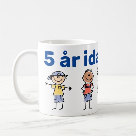 Mugg 5 år idag koffiemok (Links)