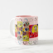 Mugg Carita K design Tweekleurige Koffiemok (Voorkant links)