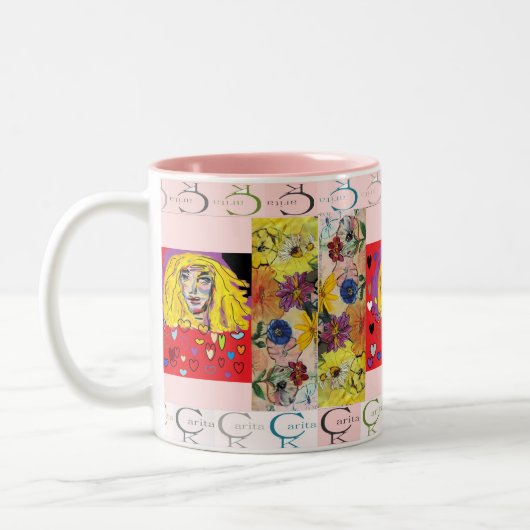 Mugg Carita K design Tweekleurige Koffiemok (Links)