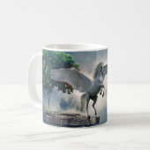 Mugg Enhörning En ny dag samma gamla helvete Koffiemok (Voorkant links)