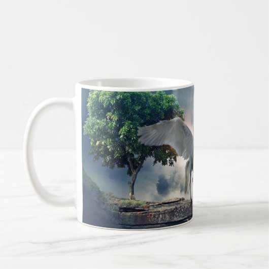 Mugg Enhörning En ny dag samma gamla helvete Koffiemok (Links)