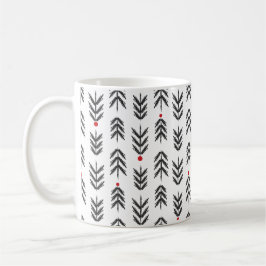 Mugg Gran, vit-röd Koffiemok