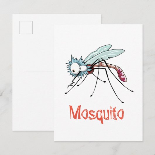 Muggen cartoon briefkaart (Voorkant / Achterkant)