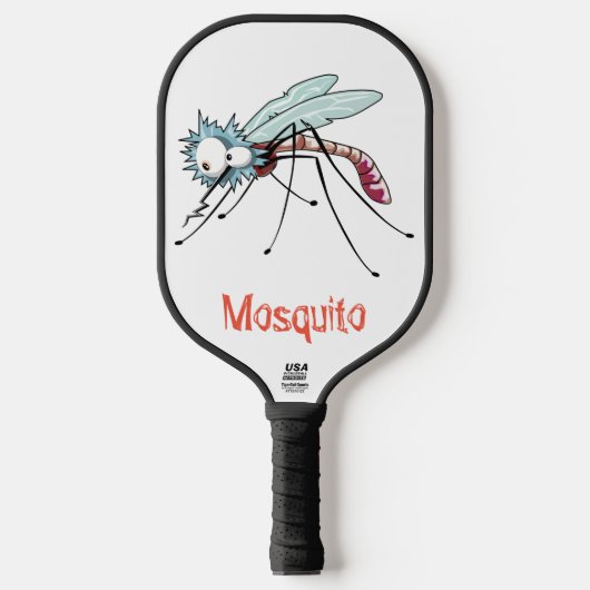 Muggen cartoon pickleball paddle (Voorkant)