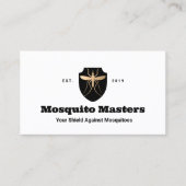 Muggen ongediertebestrijding schild Logo Visitekaartje (Voorkant)