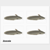 muggenmeerval rechthoekige sticker (Vel)