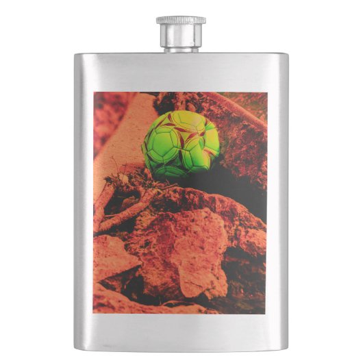 muggenontdekkingsreiziger heupfles (Voorkant)