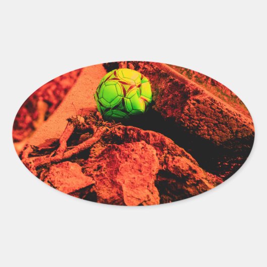 muggenontdekkingsreiziger ovale sticker (Voorkant)