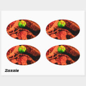 muggenontdekkingsreiziger ovale sticker (Vel)