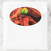 muggenontdekkingsreiziger ovale sticker (Tas)