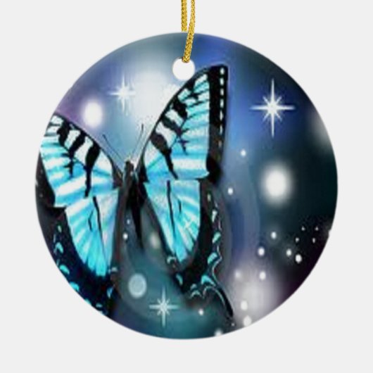 muggenvlinder keramisch ornament (Voorkant)